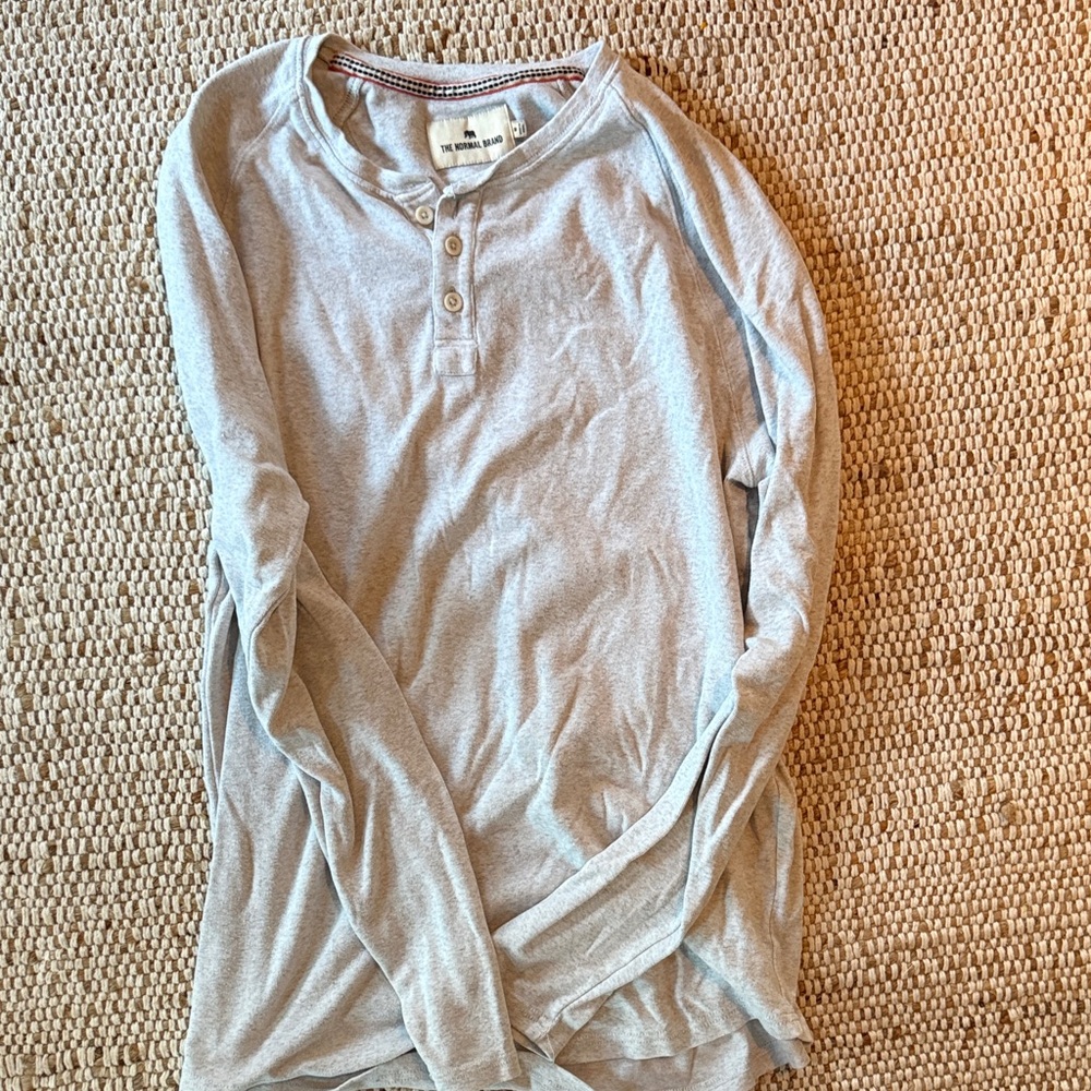 The Normal Brand Gray Henley Shirt